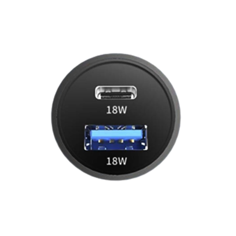 PISEN Metal PD + QC Fast car charger 36W (Black) 5 Pcs 26% off