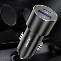 PISEN Metal PD + QC Fast car charger 36W (Black) 5 Pcs 26% off