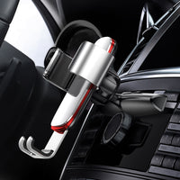 Metal Age Gravity Car Mount Silver Phone Holder Baseus