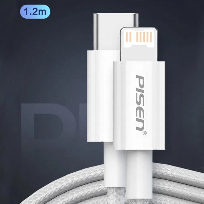 1.2M Lightning to USB-C PD20W Fast Charging braided Cable ZY-CL-PD01 PISEN