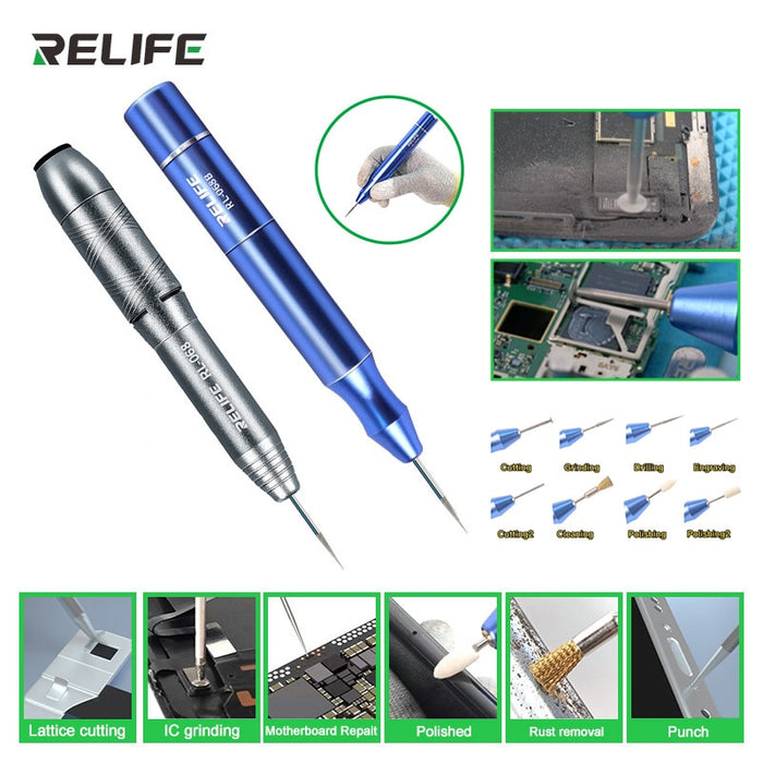 RELIFE RL-068B Charging Wireless Small Handheld Chip polishing Pen Grinding Machine MINI Electric Carving Pen for Mobile Phone