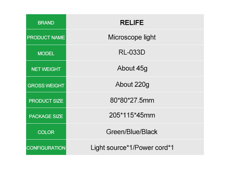 Microscope LED light  / with dustproof RELIFE RL-033D