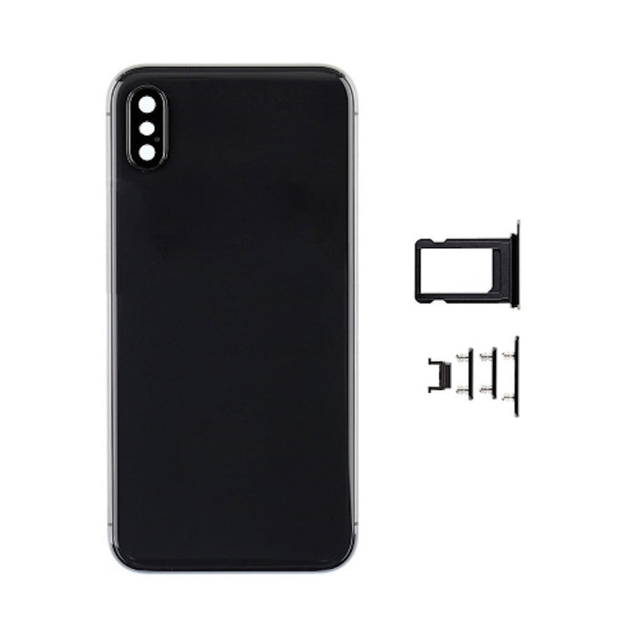Rear Housing for iPhone X Black (No logo)