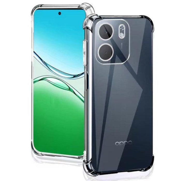 Oppo A6 Clear Acrylic+ TPU hard Case  (With Soft Round Airbags)