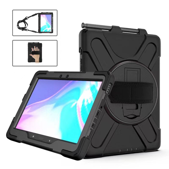 Rugged Case for Galaxy Tab Active 4 PRO 10.1" (2022)/ Active Pro 10.1" (2019)   with Pen Holder（Black Diamond）
