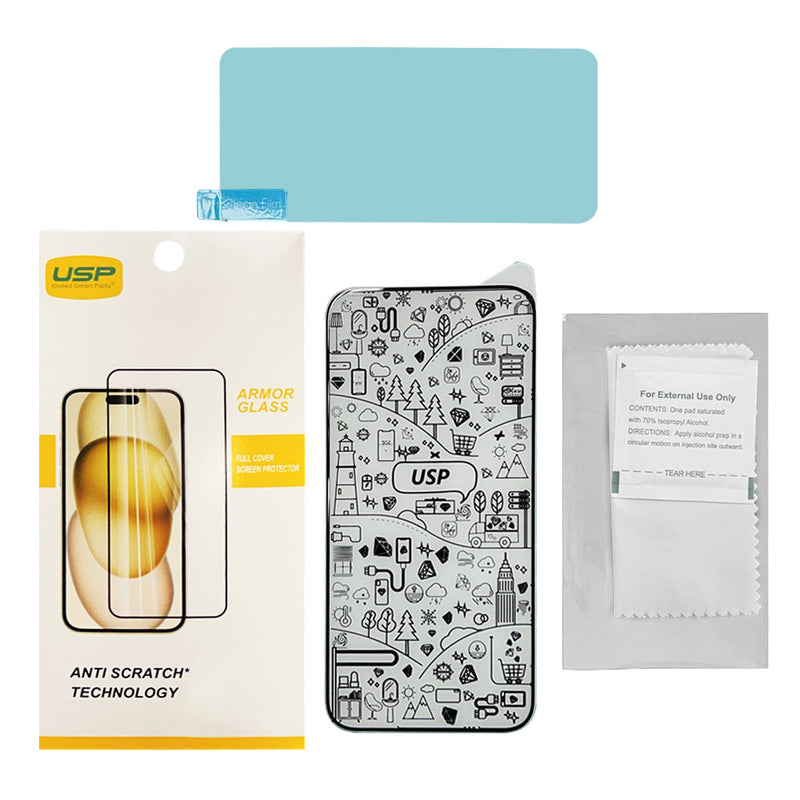 USP Armor Glass Screen Protector For iPhone 16 Pro Full Cover (8 PCS/Box)