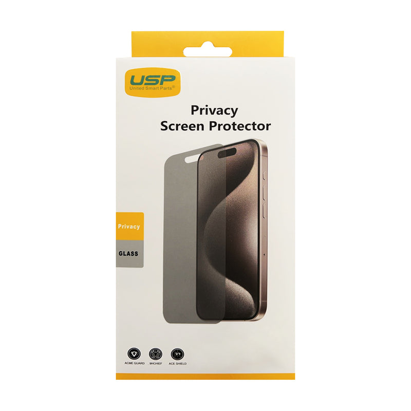 USP Armor Glass Privacy Screen Protector For iPhone 16  / 15 Pro / 15（8Pcs/Box）