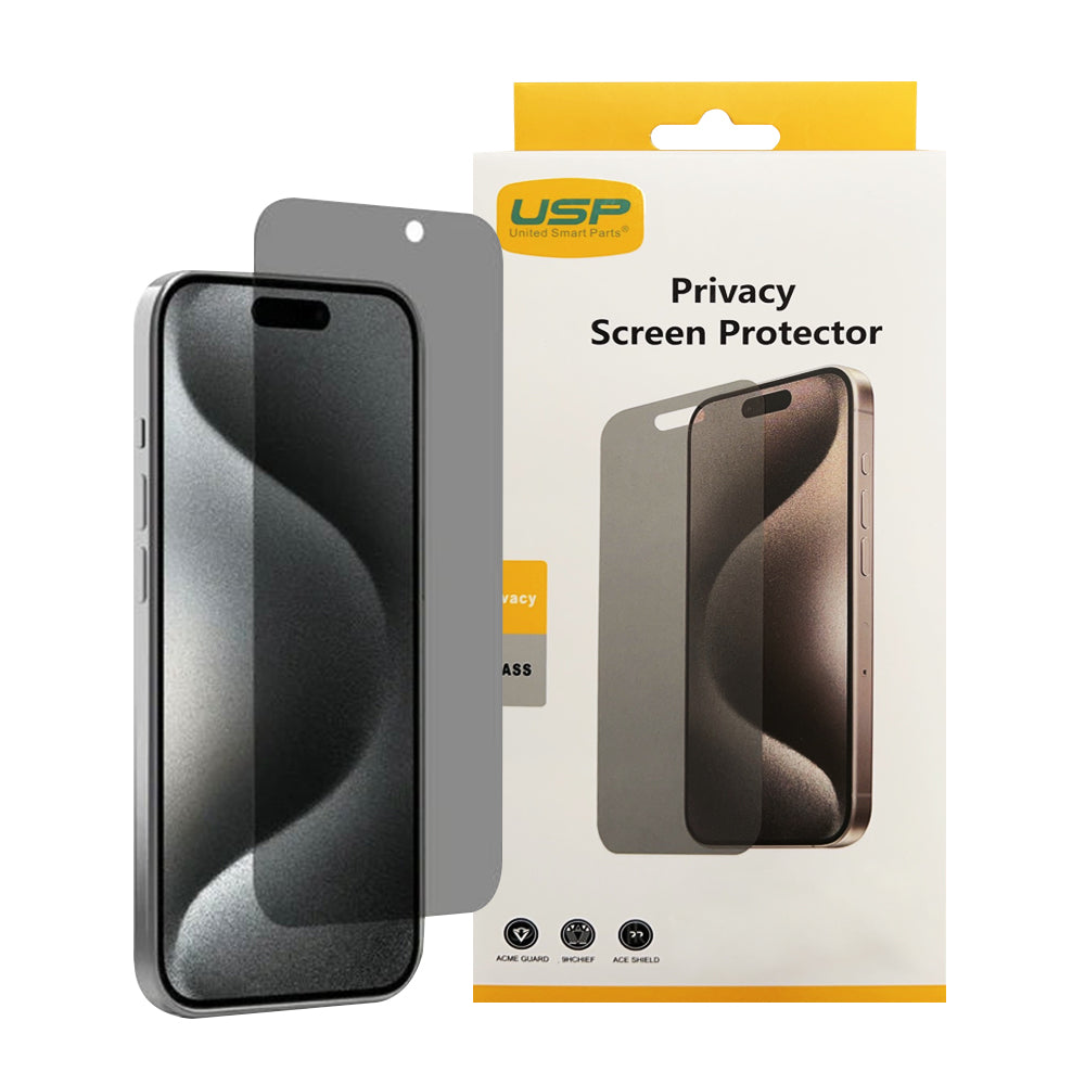 USP Armor Glass Privacy Screen Protector For iPhone 16  / 15 Pro / 15（8Pcs/Box）