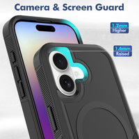USP Case For iPhone 17 Black Armor Light Case Compatible With Magsafe