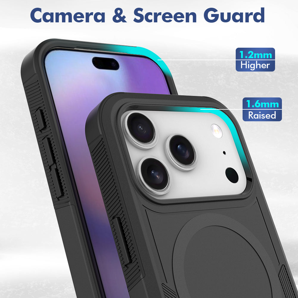 USP Case For iPhone 17 Pro Max Black Armor Light Case Compatible With Magsafe