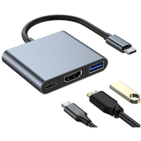 3-in-1 USB-C Multifunction Adapter USB Hub (HDMI + USB 3.0 + PD 100W Charging)