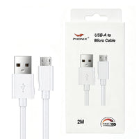 Phonix 2M Micro to USB-A Classic White Cable