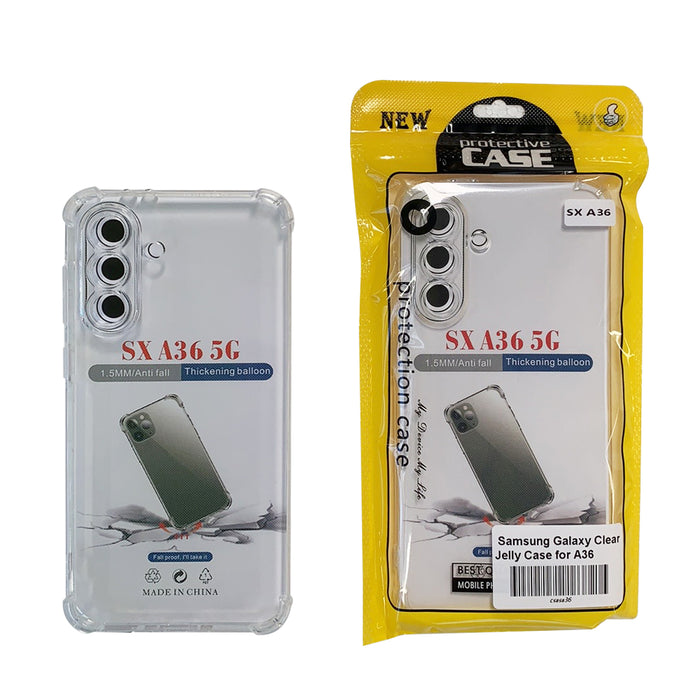 Samsung A36 Clear Jelly Case (With Soft Round Airbags)