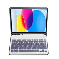 Purple iPad 11” (A16)/iPad 10 10.9" Bluetooth Keyboard Case Cover Apple Pencil Slot
