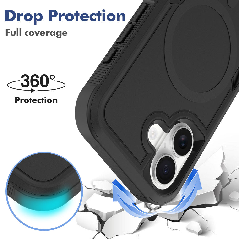 USP Case For iPhone 17 Black Armor Light Case Compatible With Magsafe