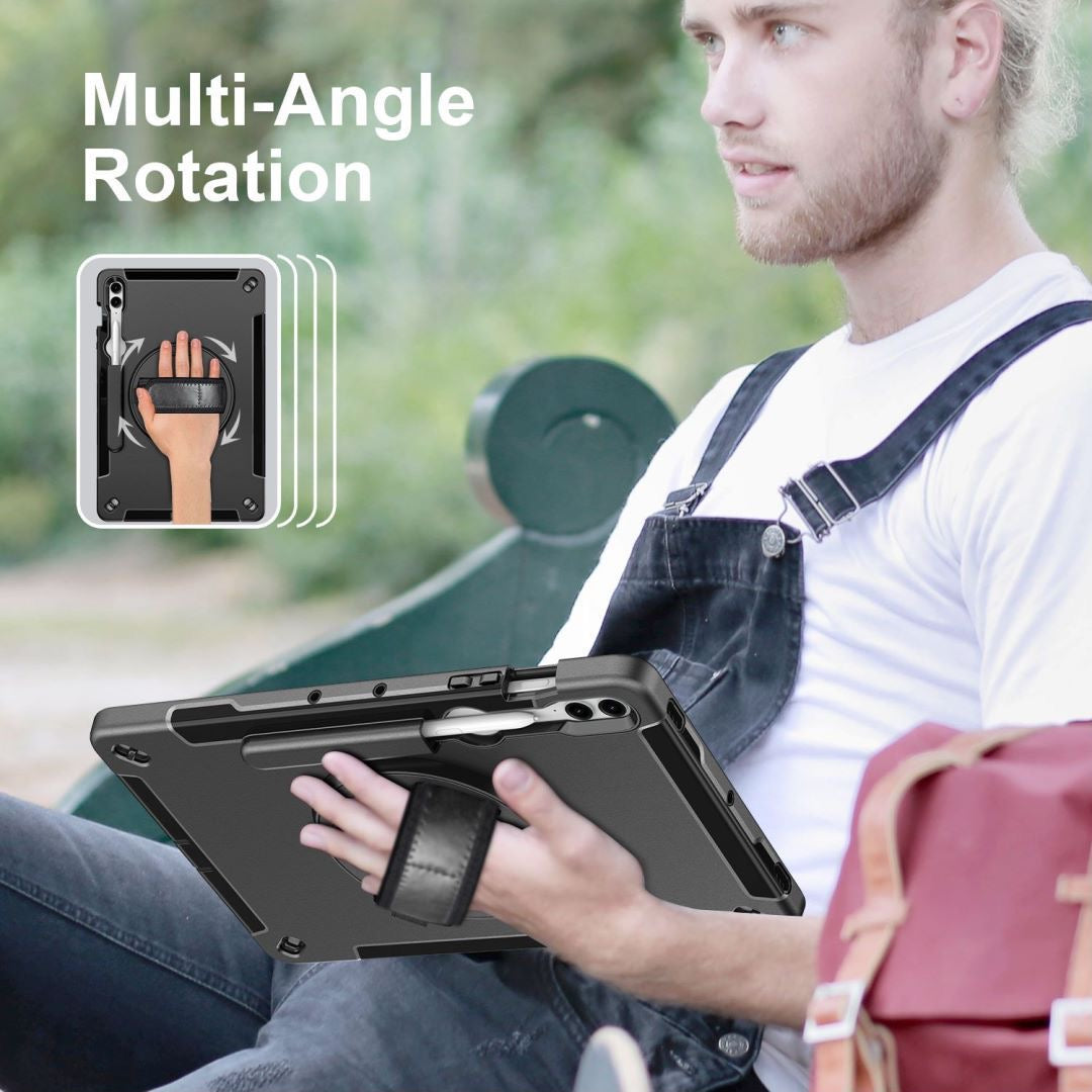 Rugged Case with Pen Holder for Galaxy Tab S9Plus /S10Plus/S9FE Plus (SM-X810) (12.4")