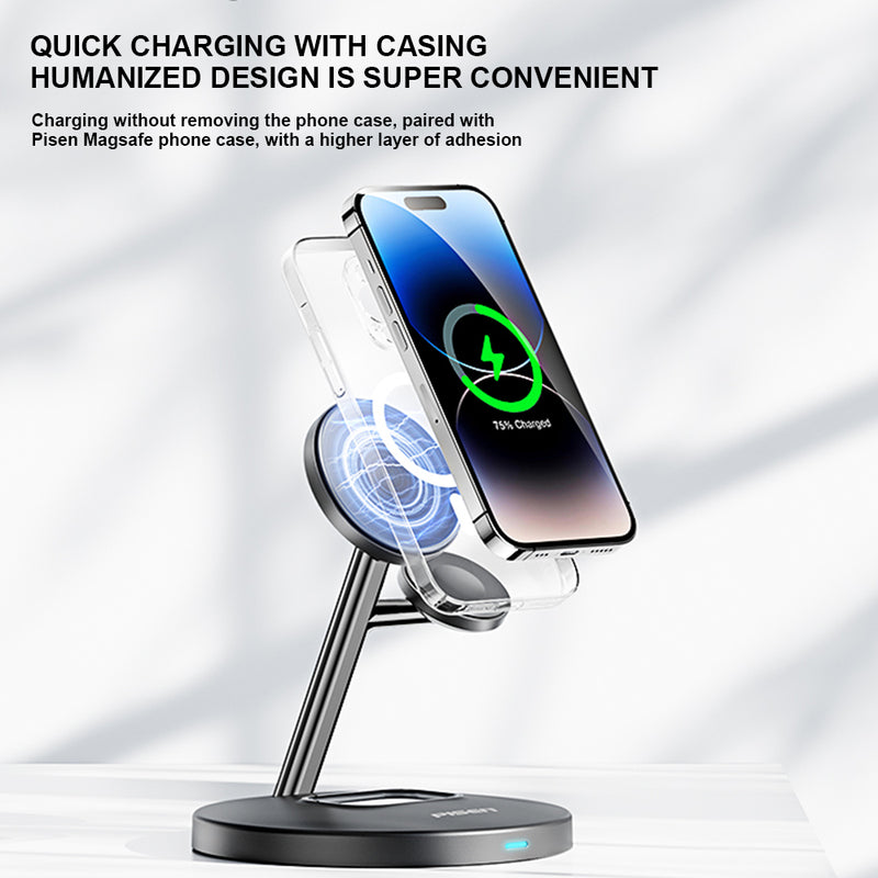 Pisen 15w 3 in 1 Wireless  Charging Station Wx02（XY-C39 White）