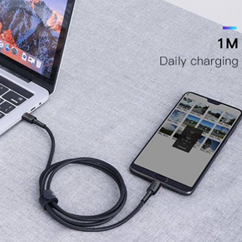 2M BoostUp Cafule USB-C to USB-C Cable Charge & Connect Black USP