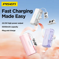 Pisen Power Tiny 22.5w Mini 5000mah Power Bank - CCC Certified