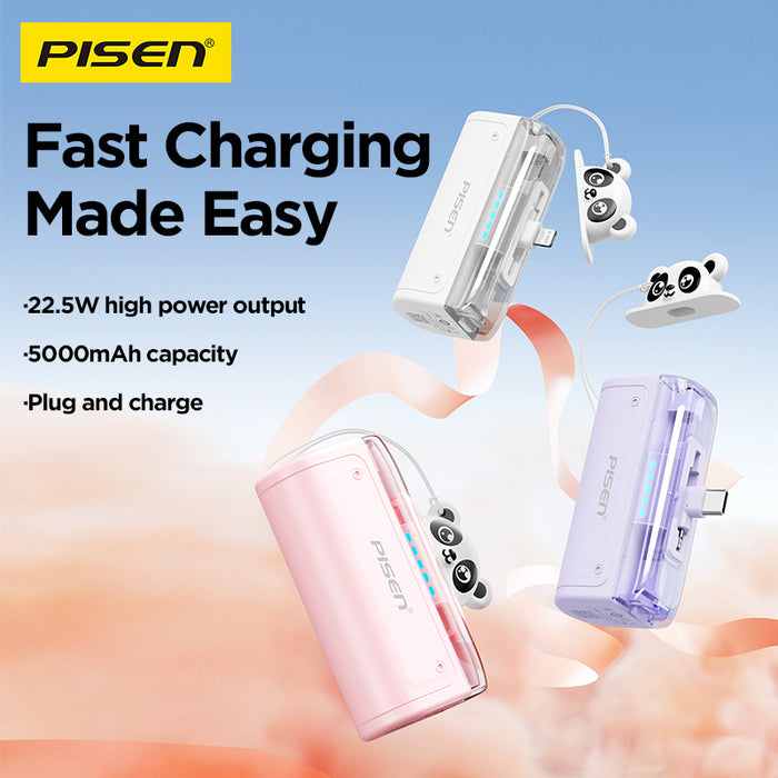 Pisen Power Tiny 22.5w Mini 5000mah Power Bank