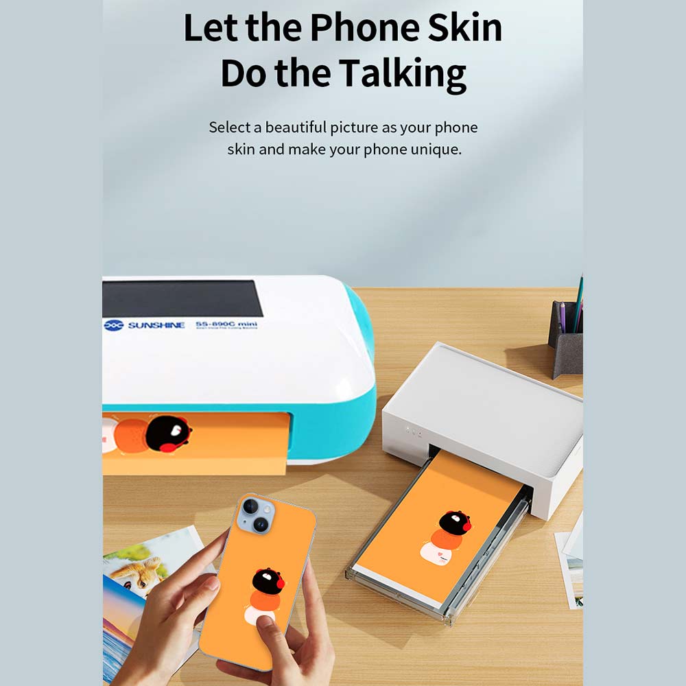 Sunshine DIY Back Sticker Photo Skin Printer & Color Phone Skin Paper Set Bundle Sale