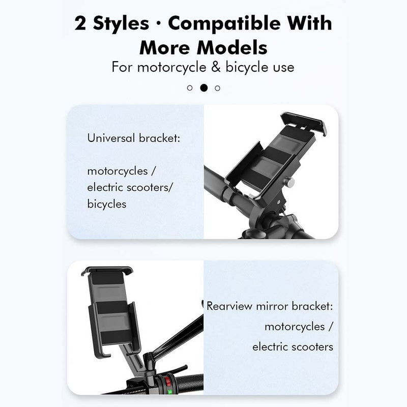 Bike Motorcycle Phone Mount Universal Cell Phone Holder Smartphone Clamp 360° Rotatable