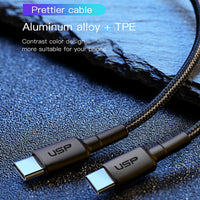 2M BoostUp Cafule USB-C to USB-C Cable Charge & Connect Black USP