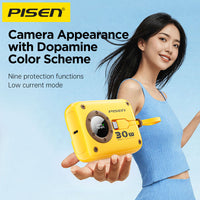 CCC Certified(3C) Pisen PowerPix Build-in Cable 30w 10000mah Power Bank White