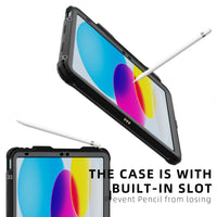 Waterproof Case With Pen Holder for iPad（A16 2025）/ iPad (10th Gen 2022) 10.9‘’