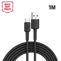 1M BoostUp USB-C to USB-A Cable Charge & Connect Black  USP Compatible for iPhone 15 Series