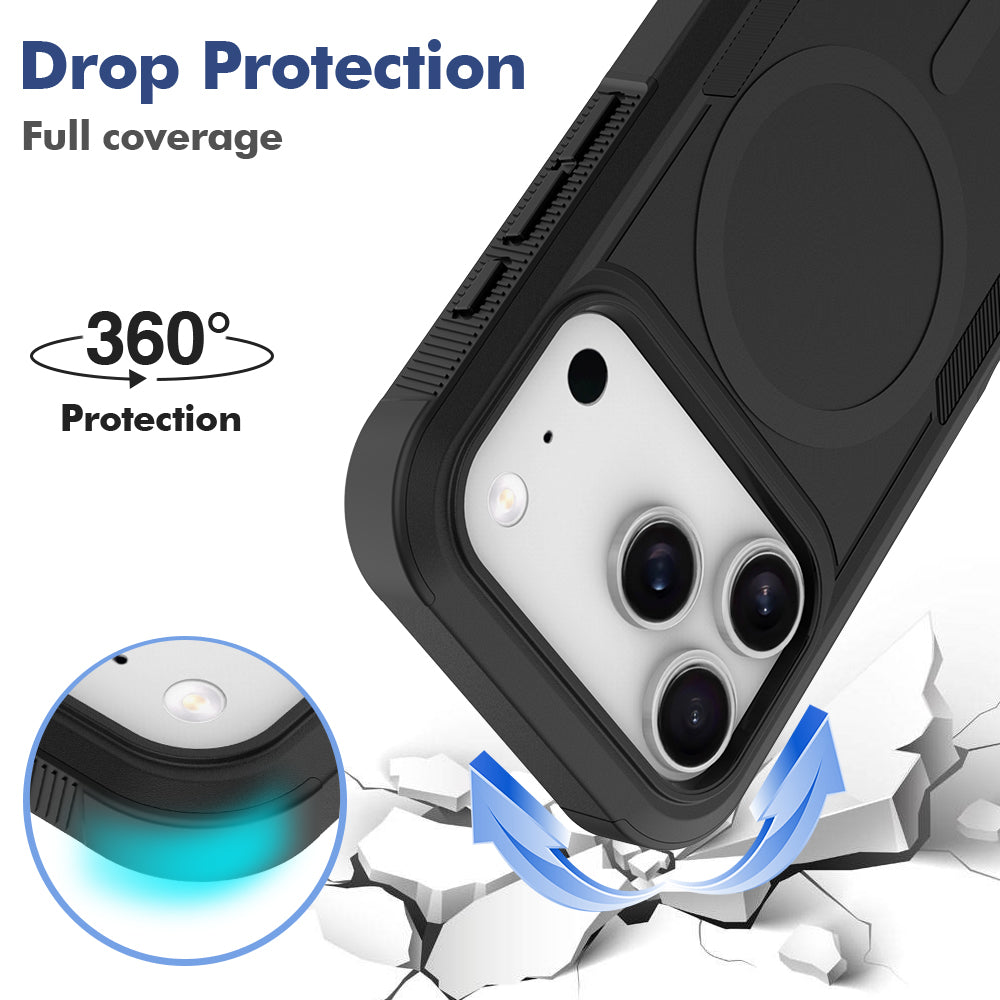 USP Case For iPhone 17 Pro Max Black Armor Light Case Compatible With Magsafe
