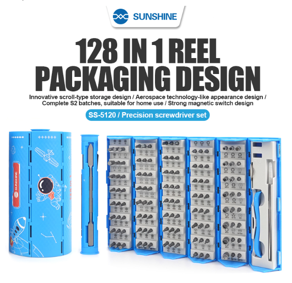 SUNSHINE SS-5120 128 in 1 Precision Magnetic Screwdrivers Set