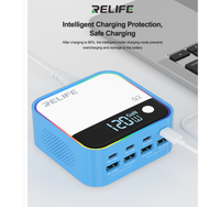 Relife Q2 120W 8-Ports Desktop Charger with PD100W Charging & RGB Atmosphere Lighting