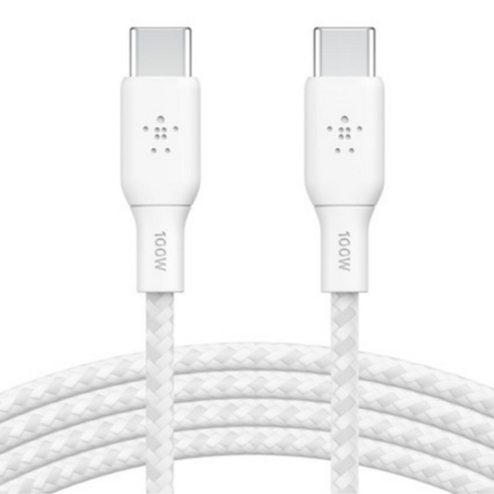 2M 100W Belkin BoostCharge USB-C to USB- C Cable - White