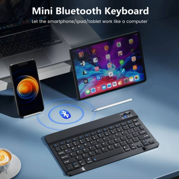 Portable Bluetooth Wireless Keyboard for iPad Mac Tablet PC