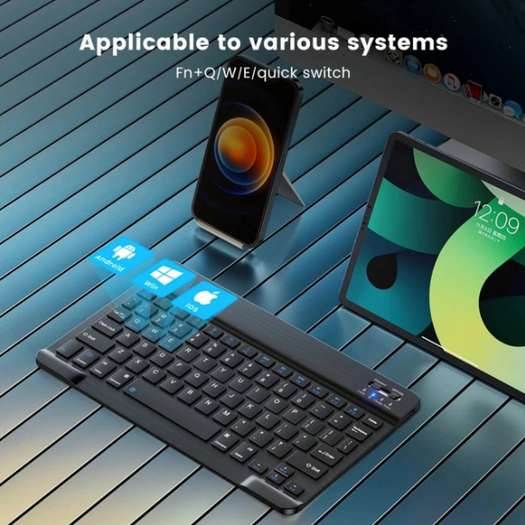 Portable Bluetooth Wireless Keyboard for iPad Mac Tablet PC