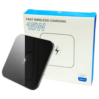 15W Metal Universal Ultra Slim Wireless Charging Pad( Black)