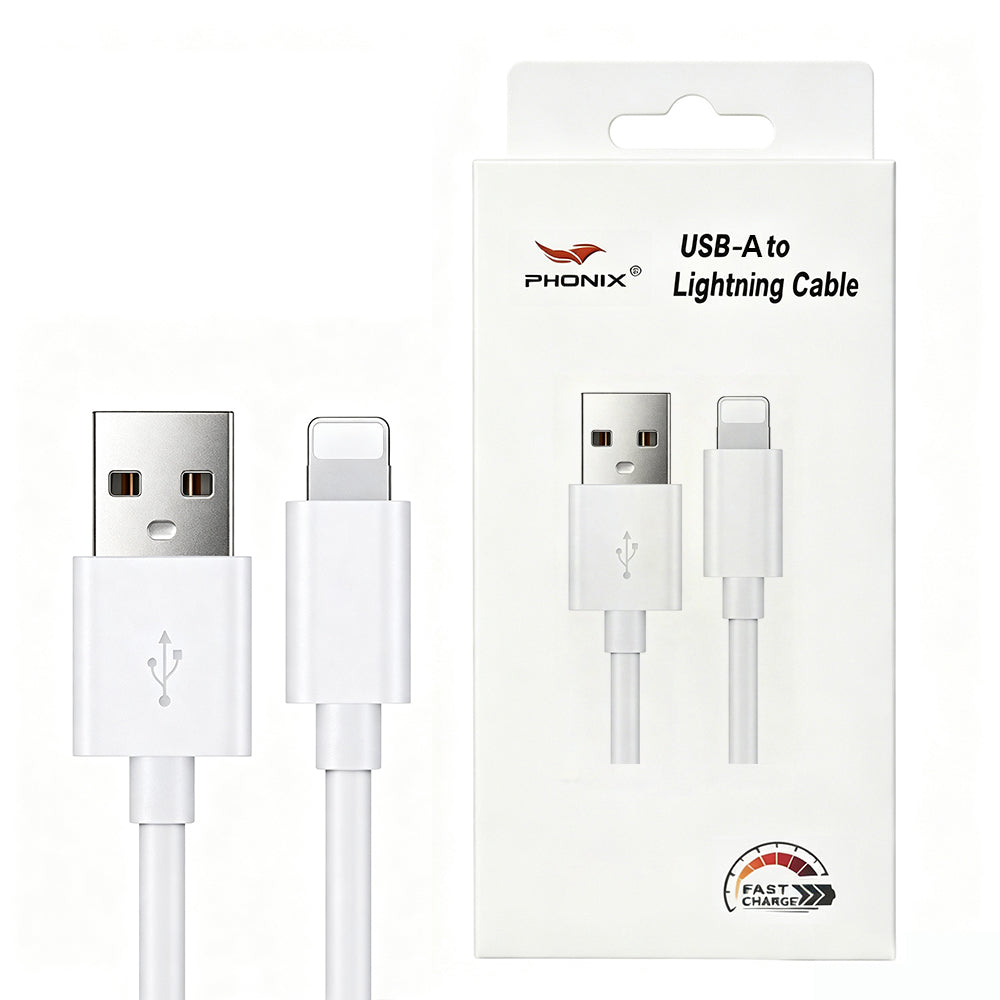 Phonix 2M Lightning to USB-A Classic White Cable