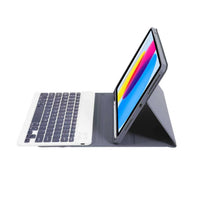Purple iPad 11” (A16)/iPad 10 10.9" Bluetooth Keyboard Case Cover Apple Pencil Slot