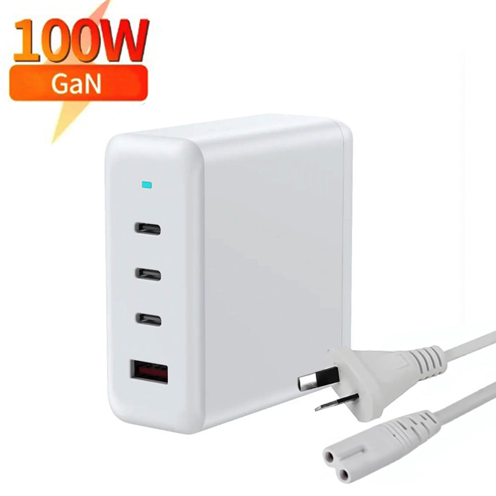 100W GaN 4 Ports USB-C PD Super Fast Laptop Wall Charger USP ...