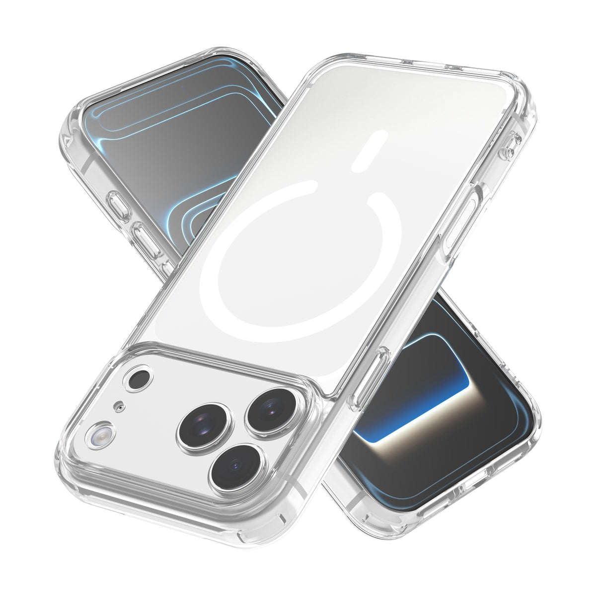 USP Case For iPhone 17 Pro Max Clear Rock Shockproof Case with MagSafe