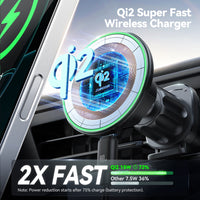 Qi2 15W Magnetic Wireless Car charger Air Vent Mount