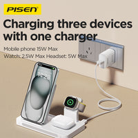 Pisen 3 in 1 Foldable Wireless Charging Station