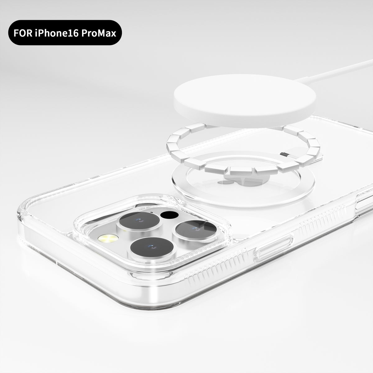 USP Case For iPhone 16 Ring Stand With Magsafe Clear