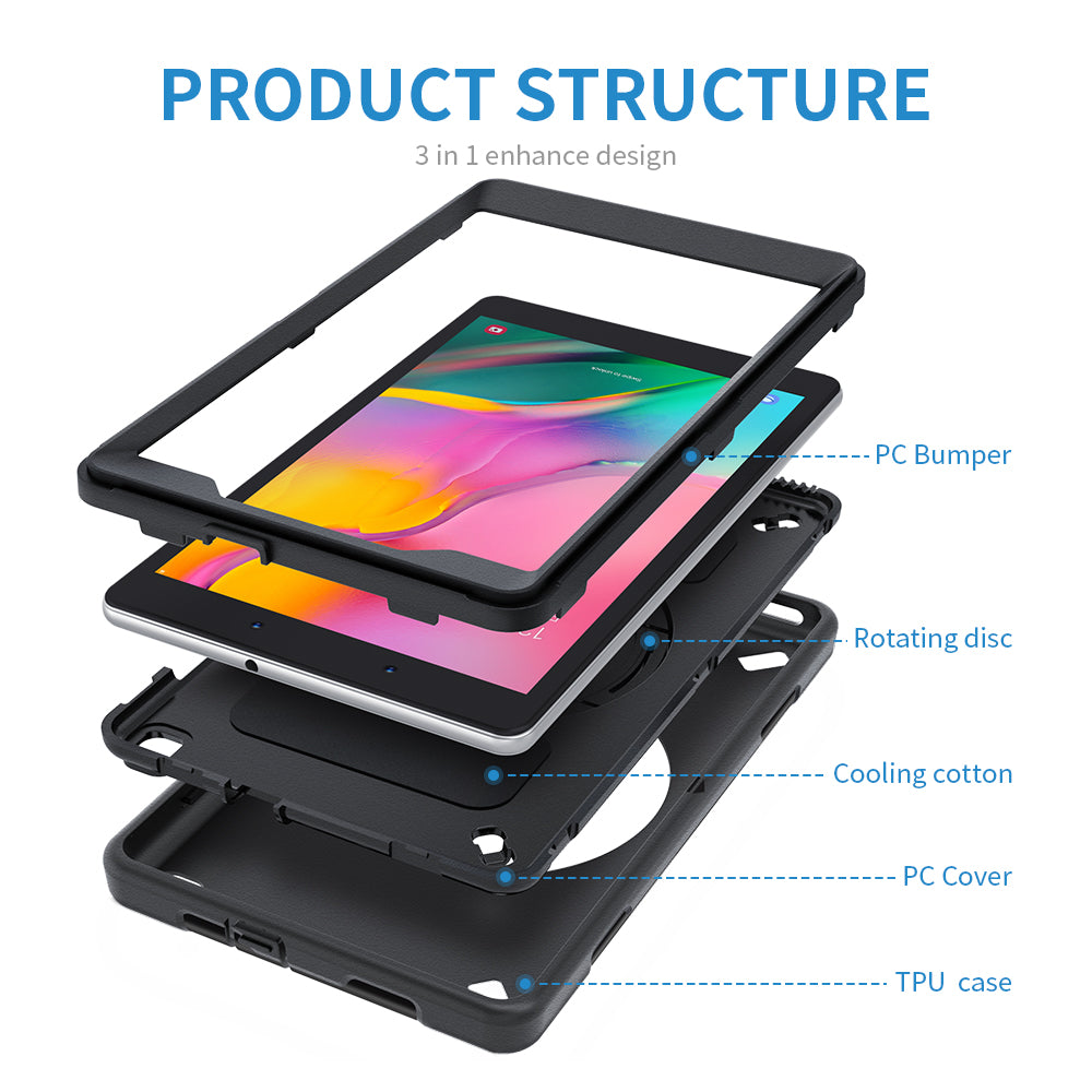Rugged Case with Pen Holder Screen-Less for Galaxy Tab A (2019) (T290/T295) 8.0" Generic