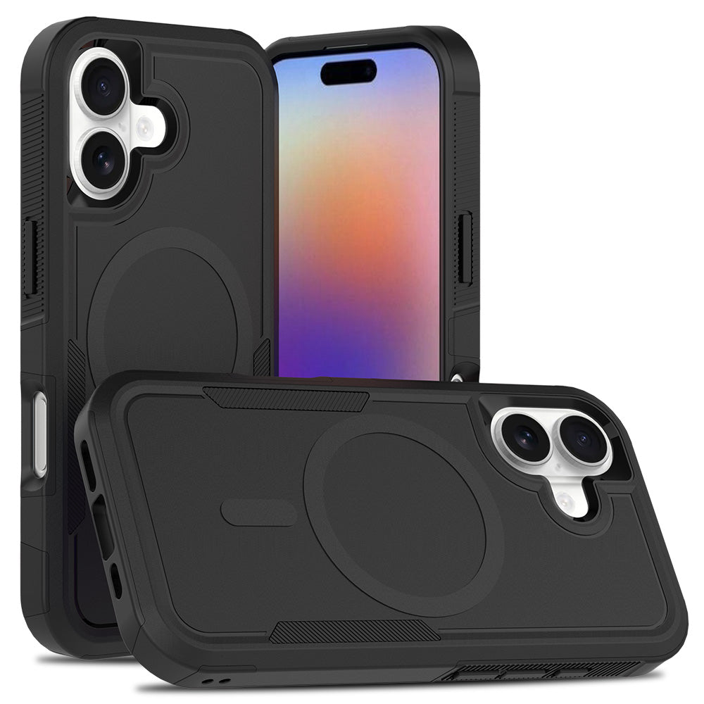 USP Case For iPhone 17 Black Armor Light Case Compatible With Magsafe