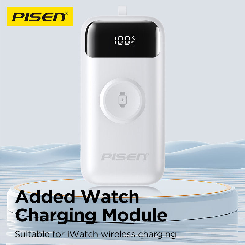 Pisen Flex 3 in 1  PD 3.0  Fast Charging Power Bank 22.5W 10k (10000mAh)