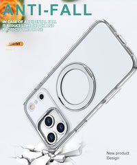 USP Clear Case For iPhone 17 Pro 360° Rotatable Ring Stand Compatible With Magsafe