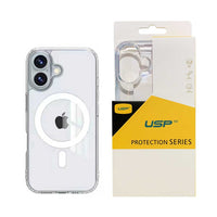 USP Case For iPhone 16 Plus Clear Rock Shockproof Case with MagSafe