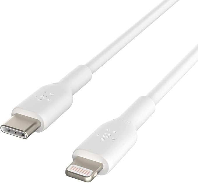 2M Belkin USB-C to Lightning Cable MFi-Certified White